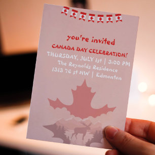 Canada Day Moose 1 juli uitnodiging