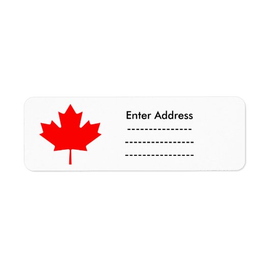 Canada Day Red maple leaf label sticker (Voorkant)