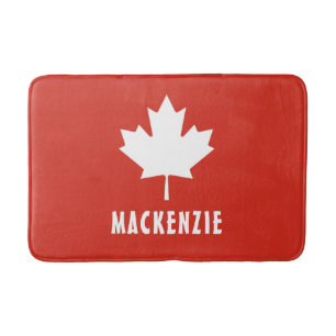 Canada Day Red White Canadese vlag Maple Leaf Naam Badmat