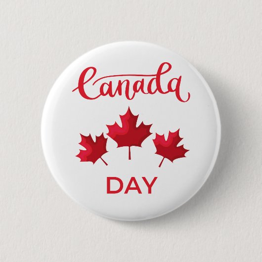 Canada Day Ronde Button 5,7 Cm (Voorkant)