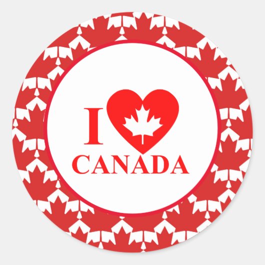 Canada Day Ronde Sticker (Voorkant)
