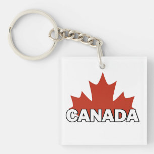 canada day square sticker button sleutelhanger
