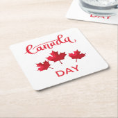 Canada Day Vierkante Kartonnen Onderzetter (Schuin)