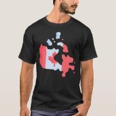 Canada Day Vlaggenkaart T-shirt (Voorkant)
