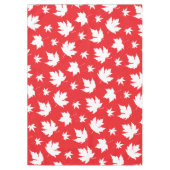 Canada Day White Maple Leaf Pattern op Red Tafelkleed (Voorkant)