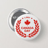 Canada Day Wreath Button (Voorkant /achterkant)