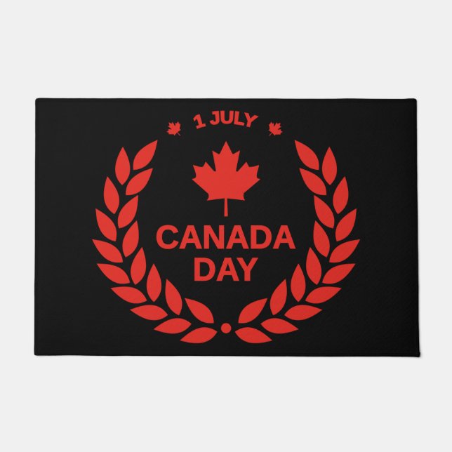 Canada Day Wreath Doormat Deurmat (Voorkant)