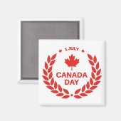 Canada Day Wreath Magnet Magneet (Voorkant / Achterkant)