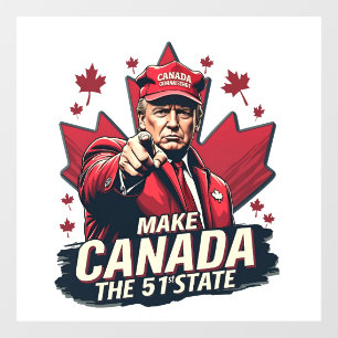 Canada de 51ste staat Trump Canadees Raamsticker