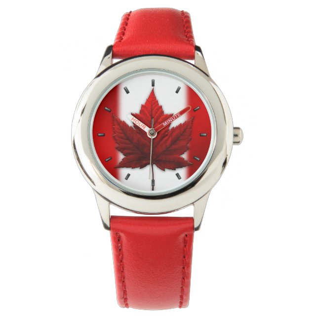 Canada Drapeau Montre Souvenir Canada Montre-poign (devant)