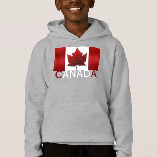 Canada Drapeau Sweat - shirt à capuche de l'enfant (Devant)