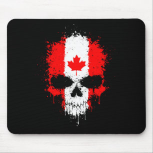 Canada Dripping Splatter Skull Muismat