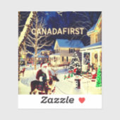 CANADA EERSTE KERST STICKER (Vel)