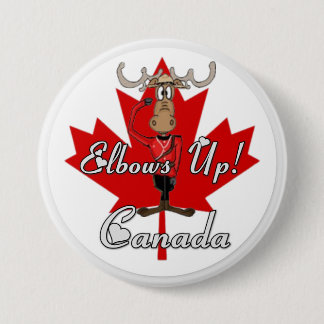 Canada ellebogen omhoog ronde button 7,6 cm