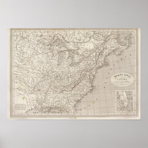 Canada en de Verenigde Staten Poster