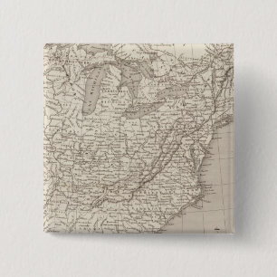 Canada en de Verenigde Staten Vierkante Button 5,1 Cm