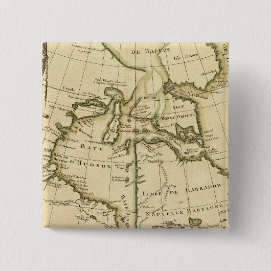 Canada en Groenland Vierkante Button 5,1 Cm (Voorkant)