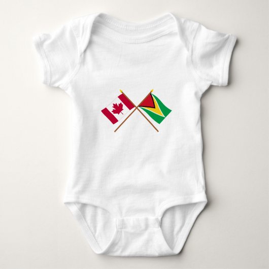 Canada en Guyana Crossed Flags Romper (Voorkant)