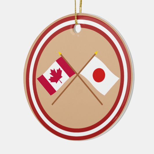 Canada en Japan kruipers Keramisch Ornament (Links)