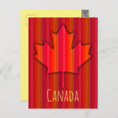 Canada Esdoornblad Fab Textuur Uitzicht Dune Strep Briefkaart (Voorkant / Achterkant)
