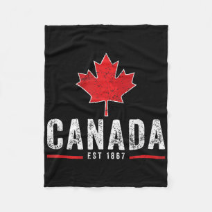Canada Est 1867 Patriottisch Trots Canadese M Fleece Deken