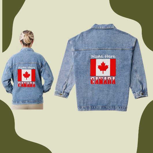 Canada et drapeau canadien Personnalisation blanch