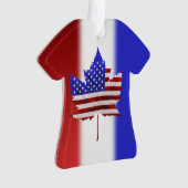 Canada États-Unis Ornement US Canada Souvenir Puck (devant)