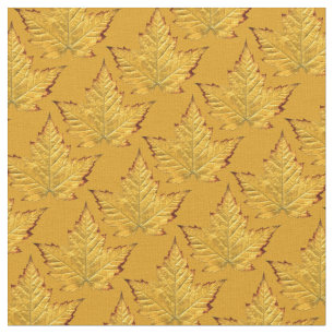 Canada Fabric Maple Leaf Fabric Yellow Fabric Stof