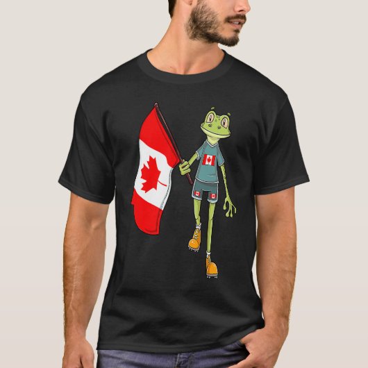 Canada Fan Frog T-shirt (Voorkant)