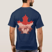 Canada Faune Cœur T-Shirt Graphique Double Face (Dos)