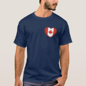 Canada Faune Cœur T-Shirt Graphique Double Face (Devant)