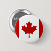 Canada Flag Button Red (Voorkant /achterkant)