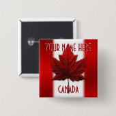 Canada Flag Buttonnen Specialized Canada Souvenir Vierkante Button 5,1 Cm (Voorkant /achterkant)