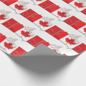 CANADA FLAG | Canadese kaart | Maple Leaf Cadeaupapier (Hoek)