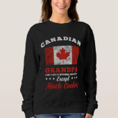 Canada Flag Canadian Grandpa Fathers Day Trui (Voorkant)