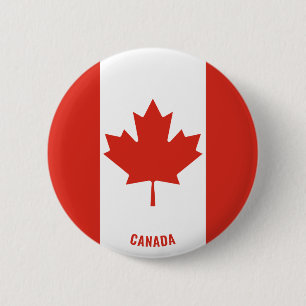 Canada Flag Charming Patriotic Button