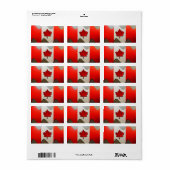 Canada Flag-Chrome door Shirley Taylor Etiket (Full Sheet)