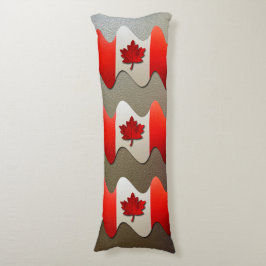 Canada Flag-Chrome door Shirley Taylor Lichaamskussen