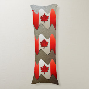 Canada Flag-Chrome door Shirley Taylor Lichaamskussen