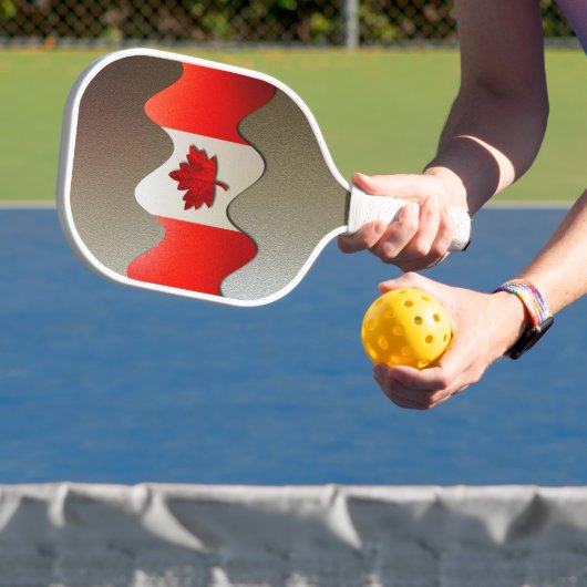 Canada Flag-Chrome door Shirley Taylor Pickleball Paddle (Insitu)
