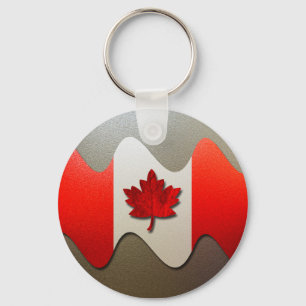 Canada Flag-Chrome door Shirley Taylor Sleutelhanger