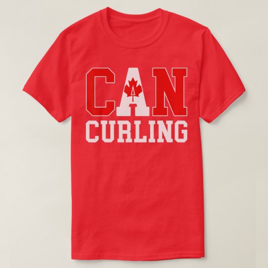 Canada Flag Curler - Canadese CAN Curling T-shirt (Design voorkant)
