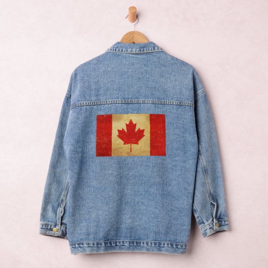 Canada Flag  Design Dames Denim Jacket (Hangar)
