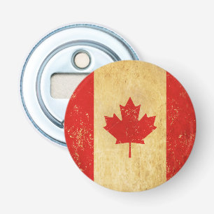Canada Flag Design flesopener Button Flesopener