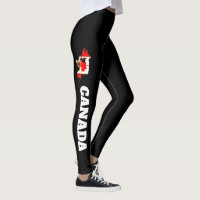 Canada Flag Design Rood Wit Zwart Leggings Vrouwen