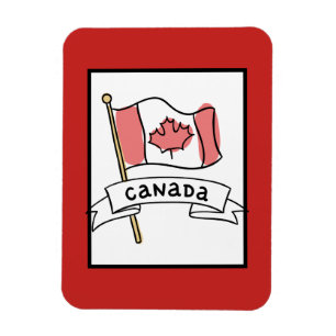 Canada Flag Doodle Magneet