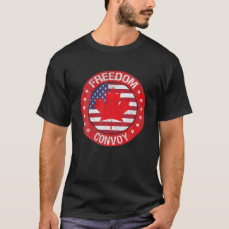 Canada Flag Freedom Convoy 2022 Canadian Trucker M T-shirt