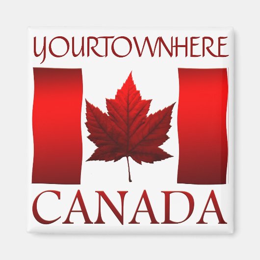 Canada Flag Fridge Magnet Canada Maple Leaf Magnet Magneet (Voorkant)