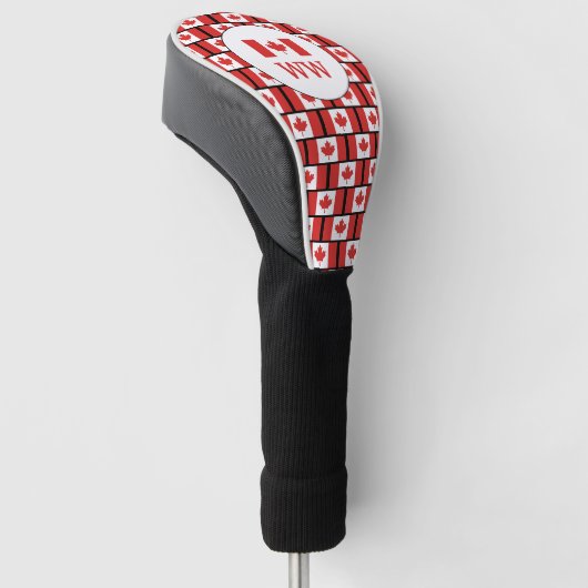 CANADA FLAG gepersonaliseerd monogram Golfheadcover (Schuin)