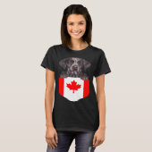 Canada Flag German Shorthaired Pointer Dog In Pock T-shirt (Voorkant volledig)